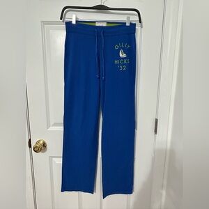 Gilly Hicks straight leg sweatpants in blue embroidered logo